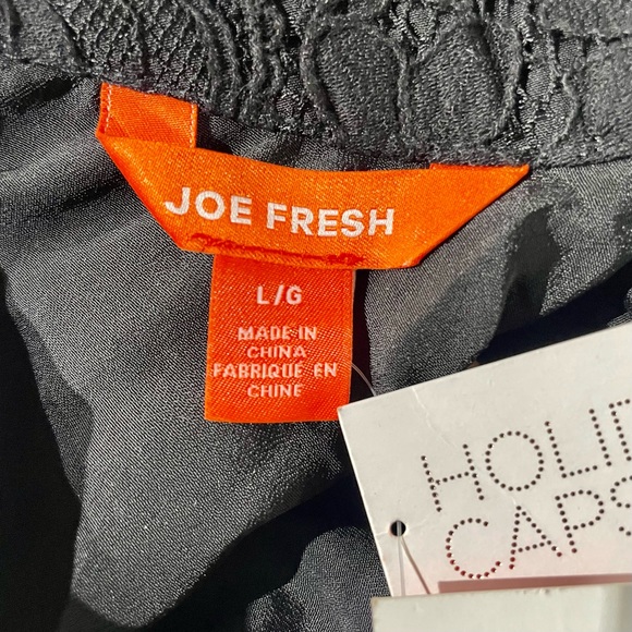 🌸3 for $30 NWOT Joe Fresh Lace Little Black Dress Mini short sleeves LBD - Picture 12 of 16